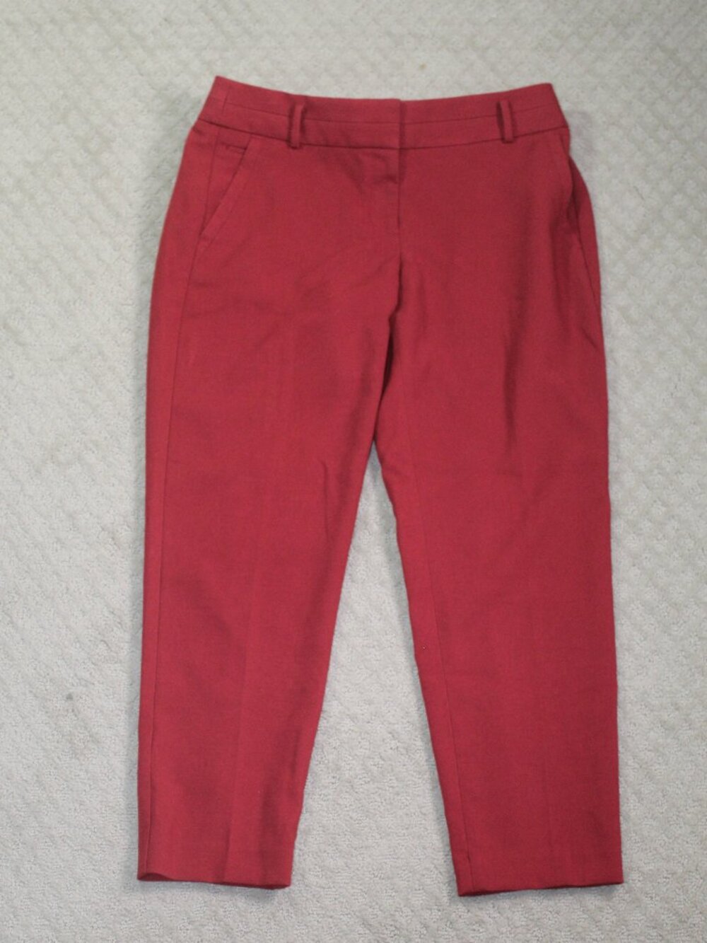 Loft Size 8 Julie Rusty Red Textured Pants